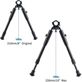 Tactische Bipod voor Geweer | 8-10 Inch | Aluminium Zwart