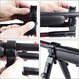 Tactische Bipod voor Geweer | 8-10 Inch | Aluminium Zwart