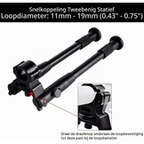 Tactische Bipod voor Geweer | 8-10 Inch | Aluminium Zwart