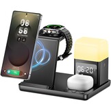 6-in-1 Draadloos Laadstation voor Samsung | 15W | Wekker & Nachtlampje | 32% Korting