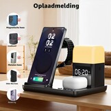6-in-1 Draadloos Laadstation voor Samsung | 15W | Wekker & Nachtlampje | 32% Korting
