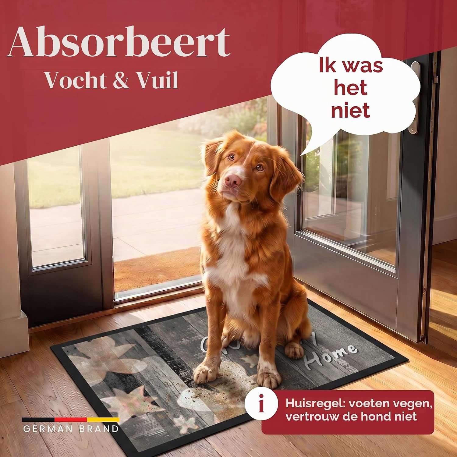 Vuilopvangende Deurmat 40x60 cm - Antislip & Waterbestendig