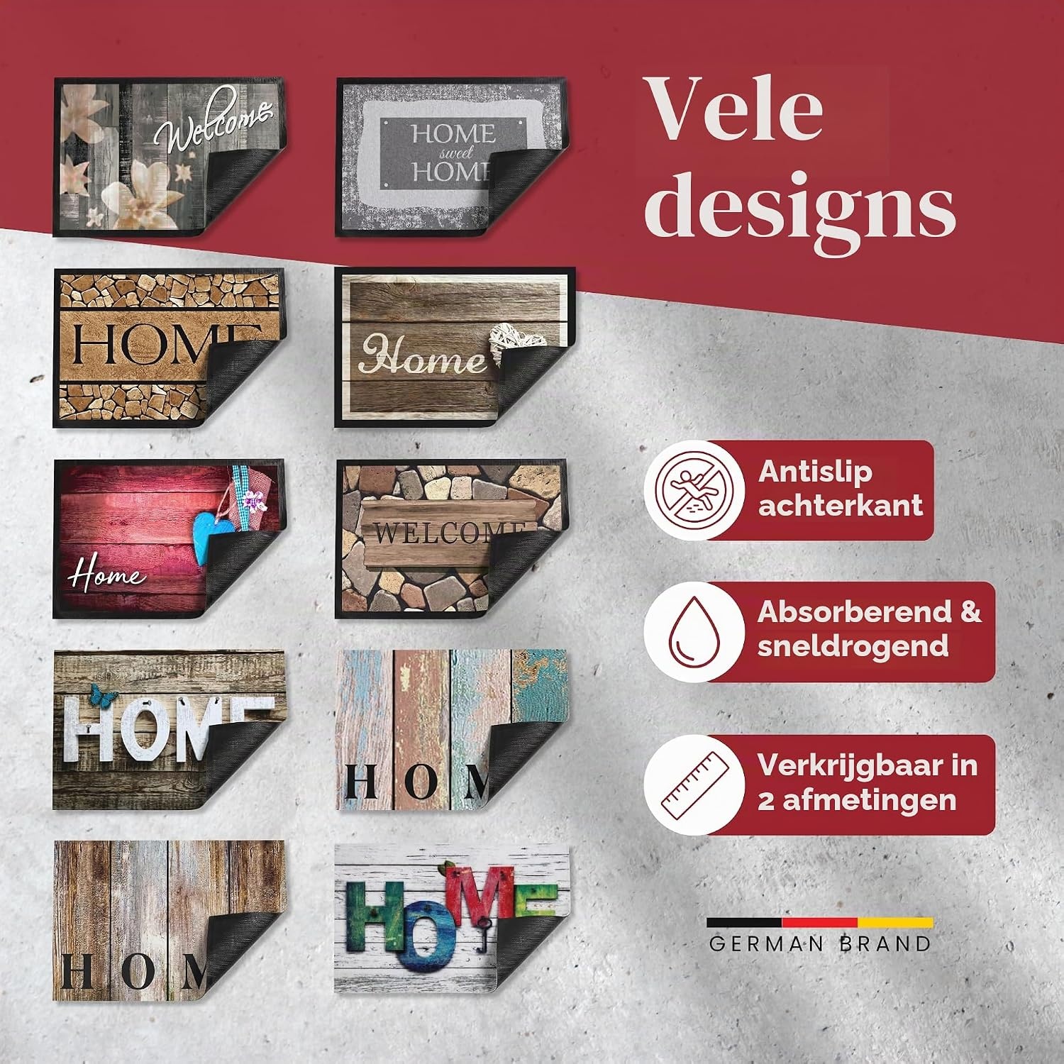 Vuilopvangende Deurmat 40x60 cm - Antislip & Waterbestendig