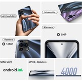 HeyxFome H2 Smartphone - 6,5 inch HD+ Display - 2GB RAM + 16GB - Dual Sim - Zwart