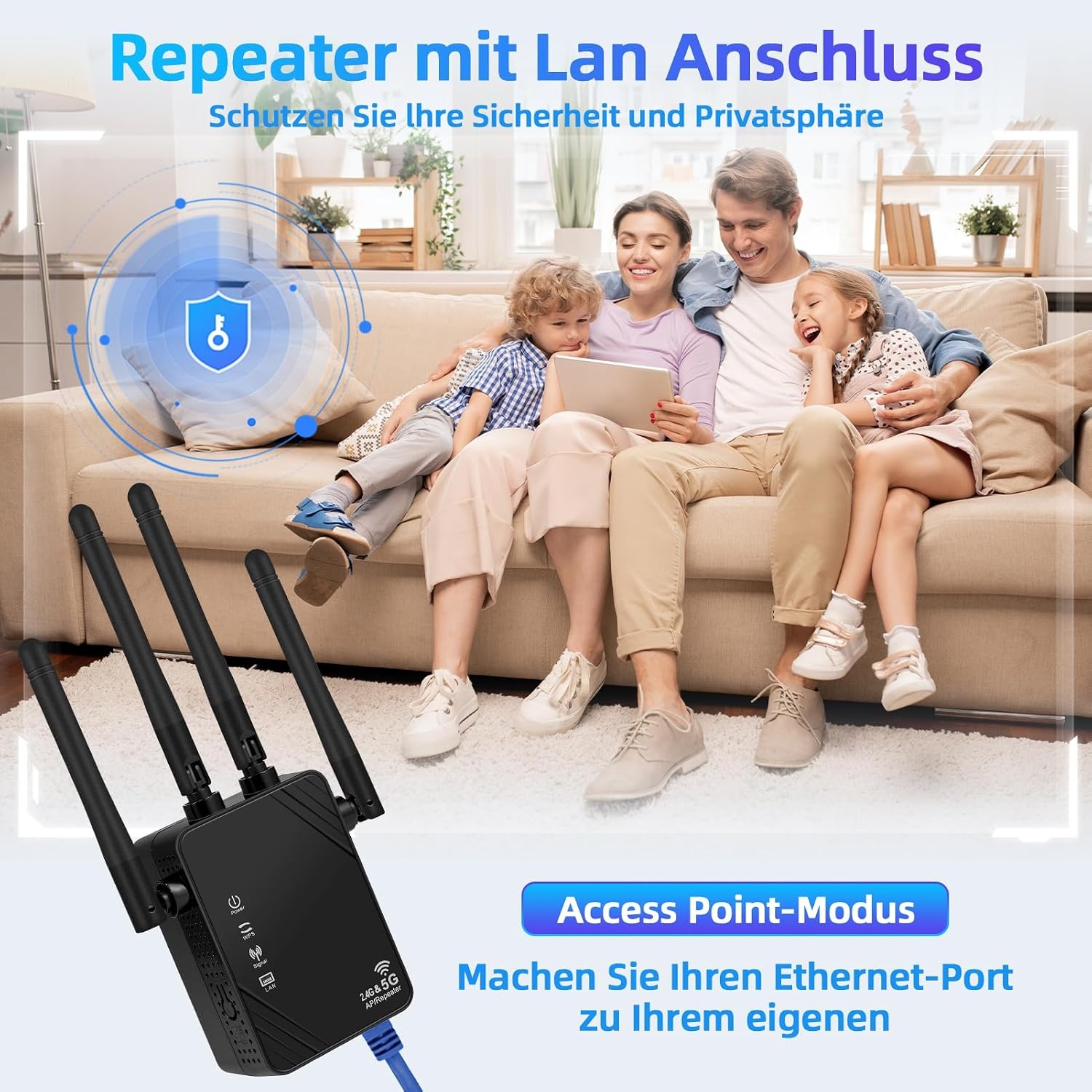 Wi-Fi Versterker Dual Band 1200 Mbps met 32% Korting