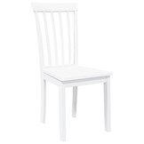 Eetkamerstoelen Massief Hout Rubber Wit (2 st.) - 54% Korting