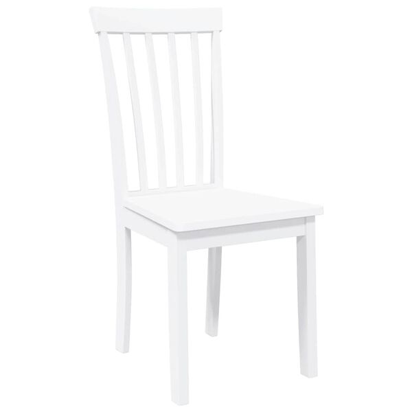Eetkamerstoelen Massief Hout Rubber Wit (2 st.) - 54% Korting