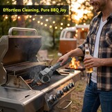 Mistcado Elektrische Grillborstel Lichtgrijs - 3-in-1 Draadloze BBQ Reiniger