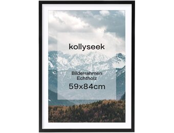 Fotolijst A1 Zwart Massief Hout | Krasbestendig Acrylglas | 51% Korting