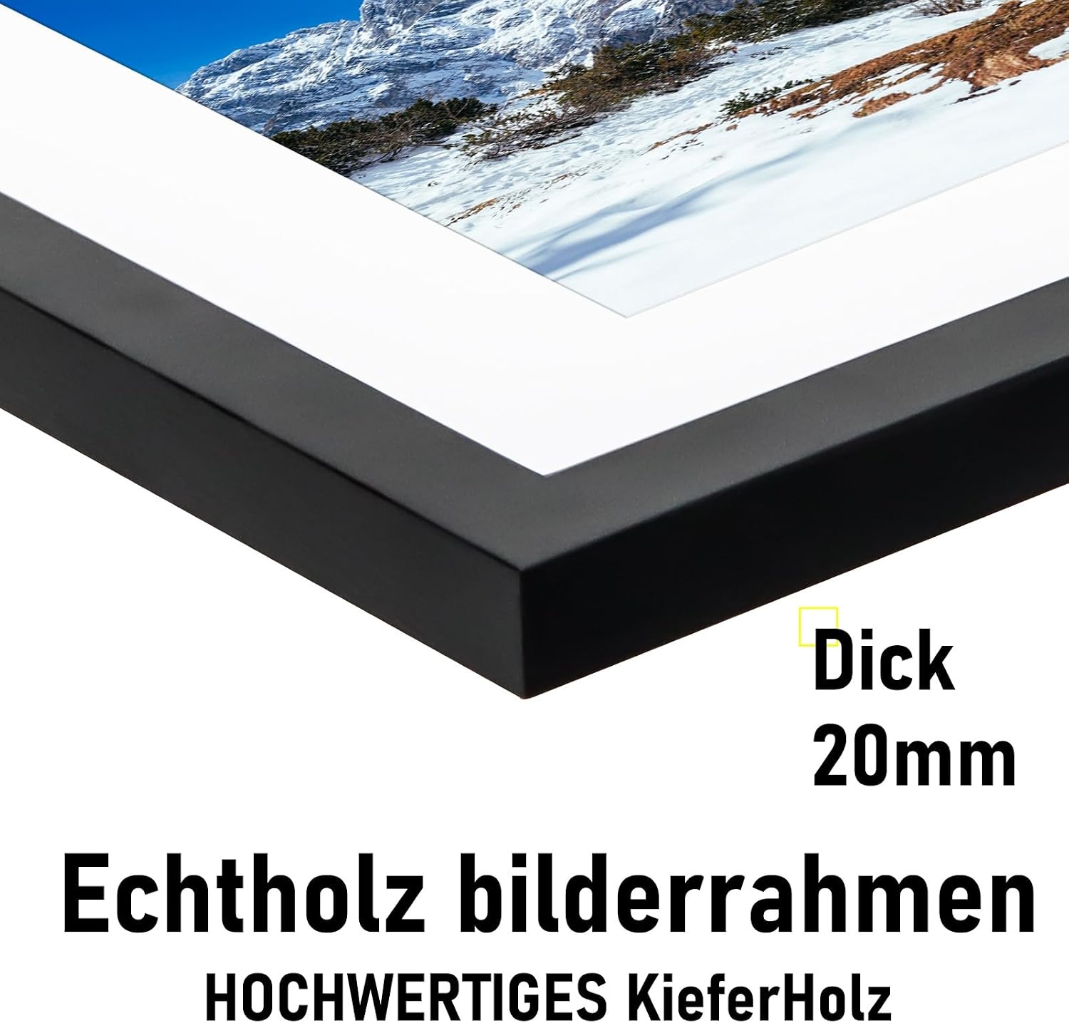 Fotolijst A1 Zwart Massief Hout | Krasbestendig Acrylglas | 51% Korting
