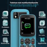 Senioren Toetsmobiele Telefoon T185 Dual-SIM Zwart/Blauw (S) - 33% Korting