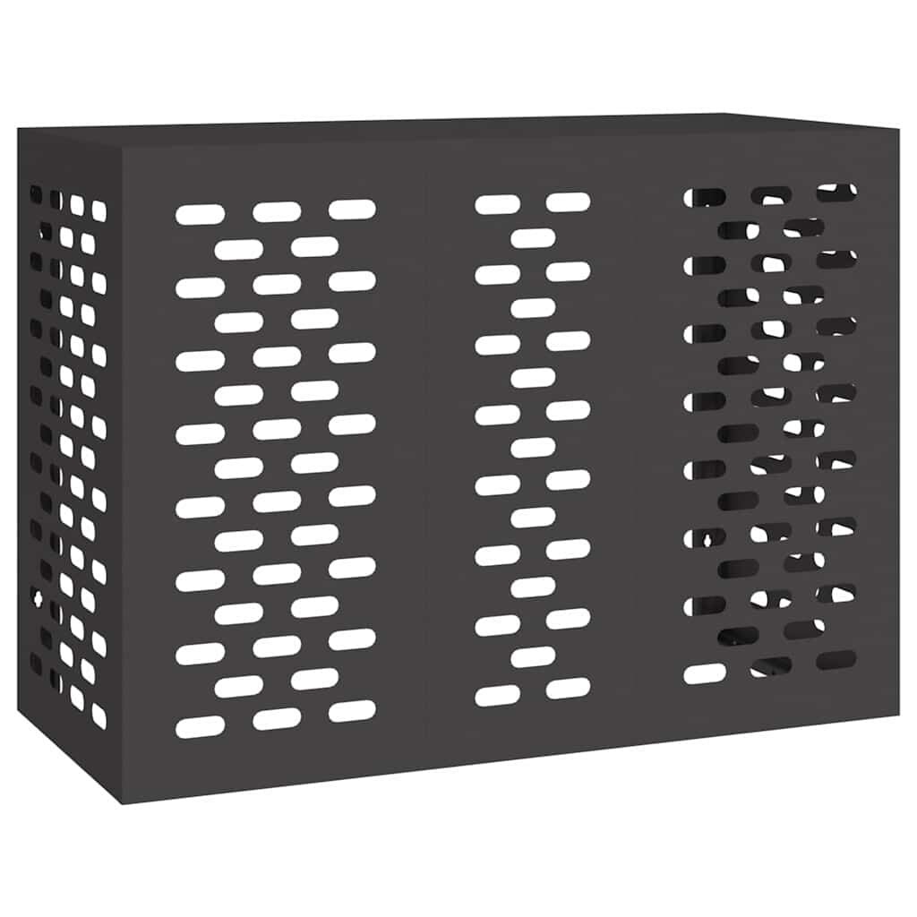 Stevige Airconditionerhoes Zwart Staal - 110x50x80 cm (34% Korting)