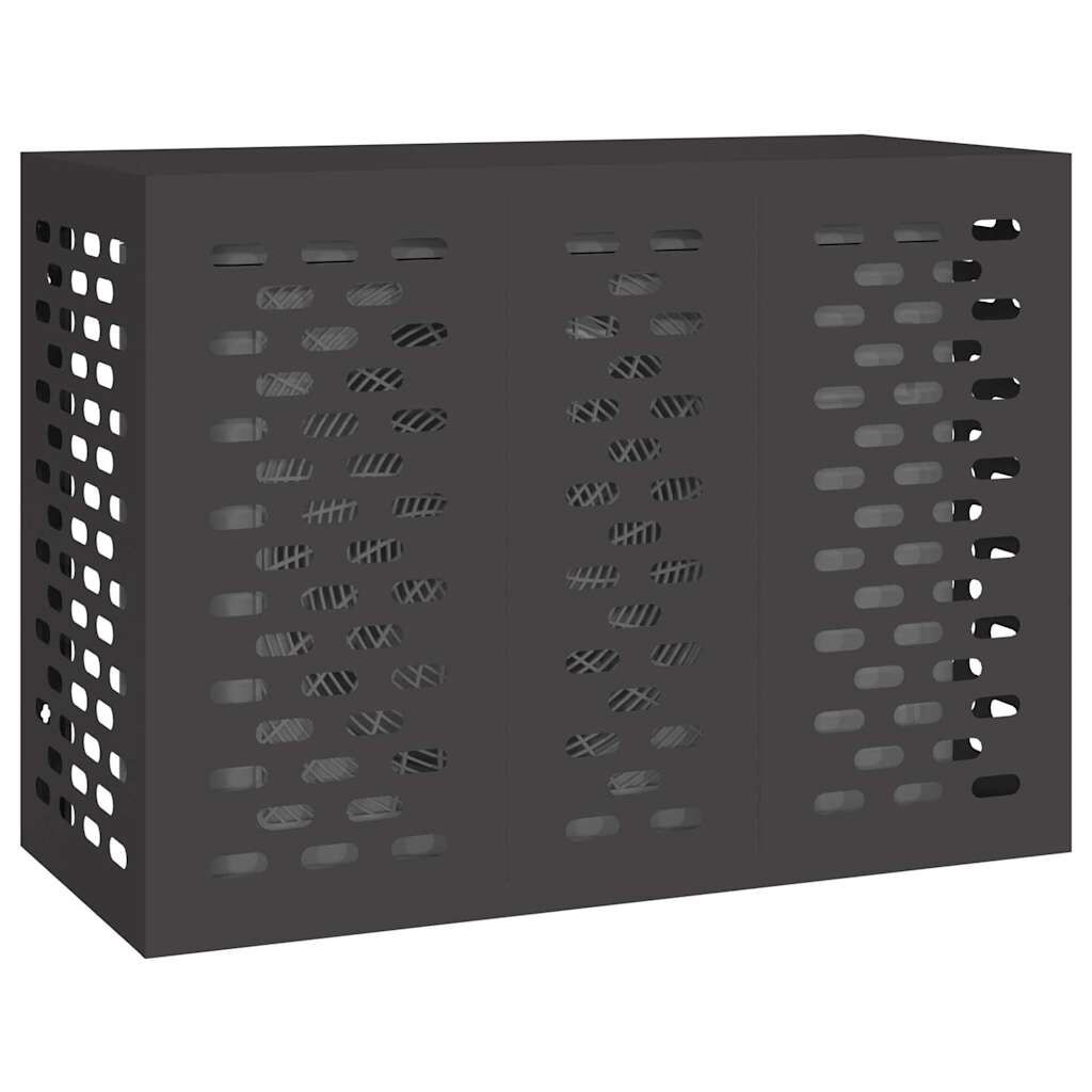 Stevige Airconditionerhoes Zwart Staal - 110x50x80 cm (34% Korting)