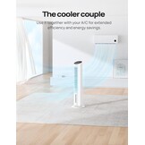 Torenventilator Luchtkoeler 101 cm Wit | Stil 35 dB | 80° Zwenkfunctie | 35% Korting