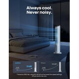 Torenventilator Luchtkoeler 101 cm Wit | Stil 35 dB | 80° Zwenkfunctie | 35% Korting