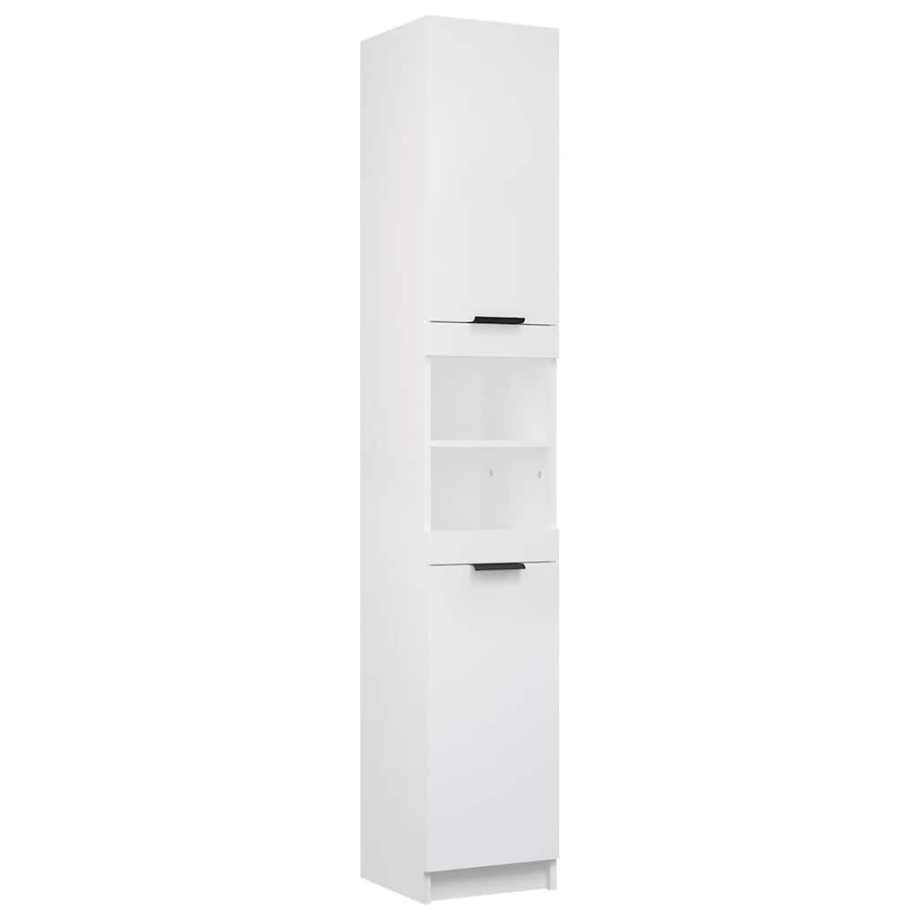 Badkamerkast Bewerkt Hout Wit 32x34x188,5 cm - 34% Korting