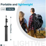 EMART Statief voor Studioverlichting 2,1 meter - 2 Stuks - Zwart