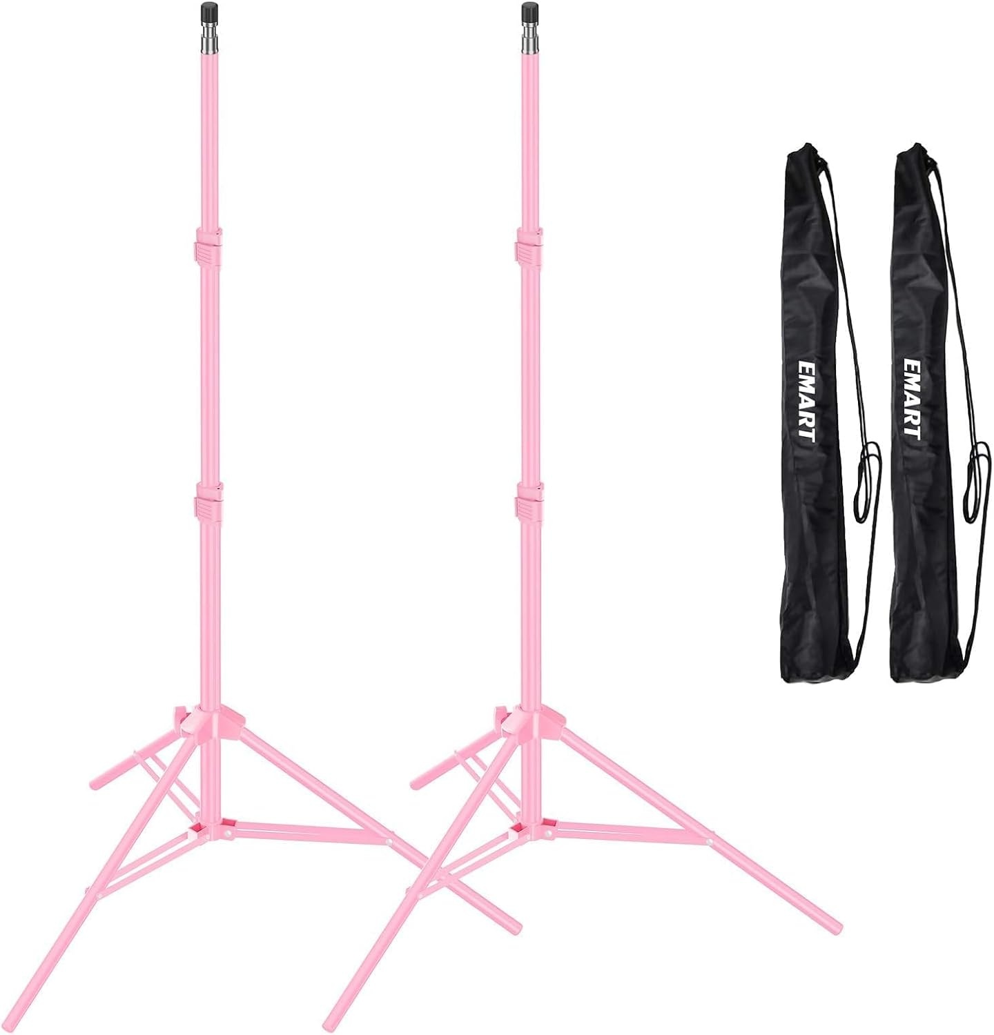 EMART Statief voor Studioverlichting 2,1 meter - 2 Stuks - Zwart