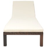 Verstelbaar Ligbed Bruin Poly Rattan - 35% Korting