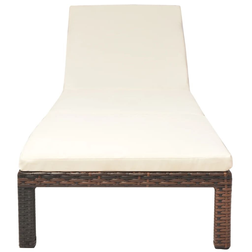 Verstelbaar Ligbed Bruin Poly Rattan - 35% Korting