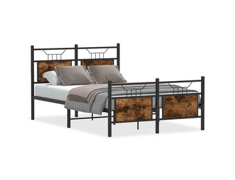 Bedframe Hout Gerookt Eikenkleurig 120x200 cm - 34% Korting!