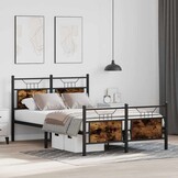Bedframe Hout Gerookt Eikenkleurig 120x200 cm - 34% Korting!