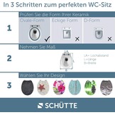 SCHÜTTE Wc-bril D-vorm Duroplast - Softclose en Snelsluiting - Wit - 45,5 x 34,5 cm
