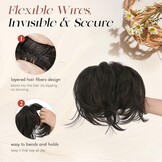 Grijswitte Clip-in Paardenstaart Extensions - Glad Kunsthaar - 30% Korting