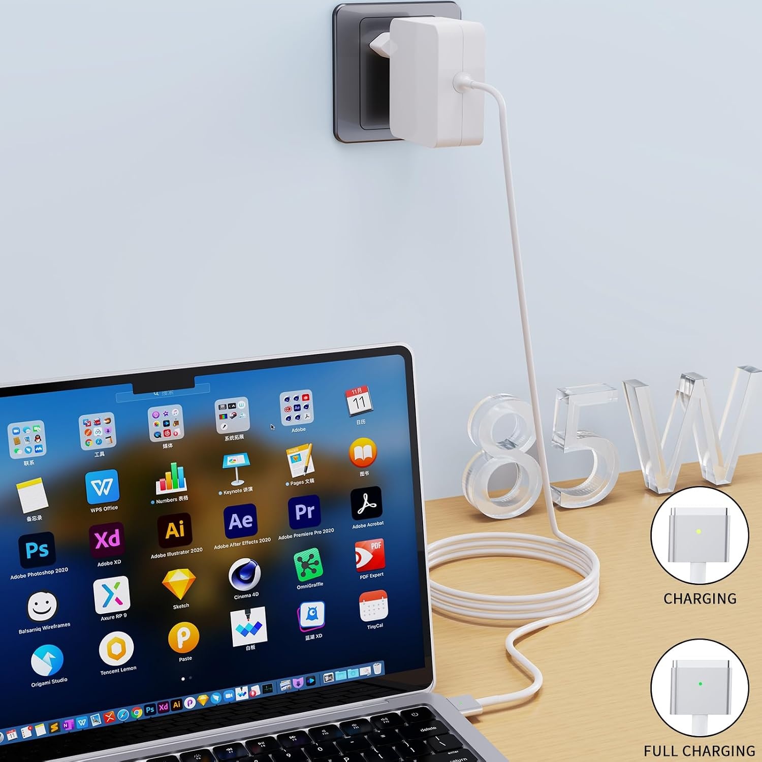 MacBook Pro Oplader 85W T-Tip Wit - 32% Korting