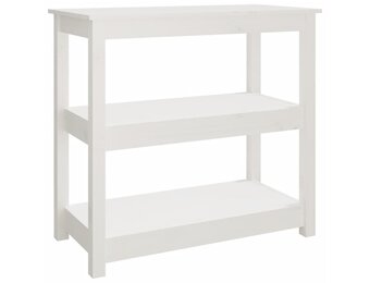Wandtafel Grenenhout Wit - 80x40x74 cm - 34% Korting