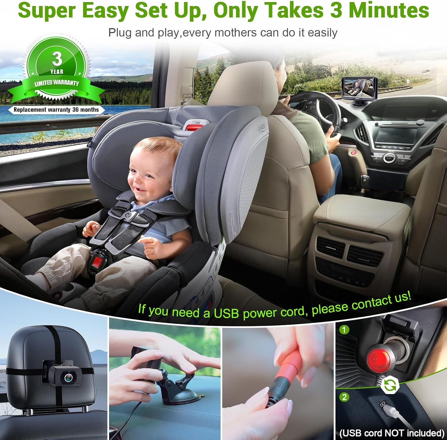 Baby Auto Camera met HD 1080p Display - 32% Korting