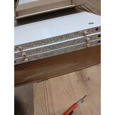 Schoenenkast bewerkt hout wit - 40x36x105 cm - 53% Korting