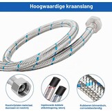 Flexibele RVS Aansluitslangen 80 cm G3/8 x M10 - Set van 2 met 48% Korting