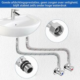 Flexibele RVS Aansluitslangen 80 cm G3/8 x M10 - Set van 2 met 48% Korting
