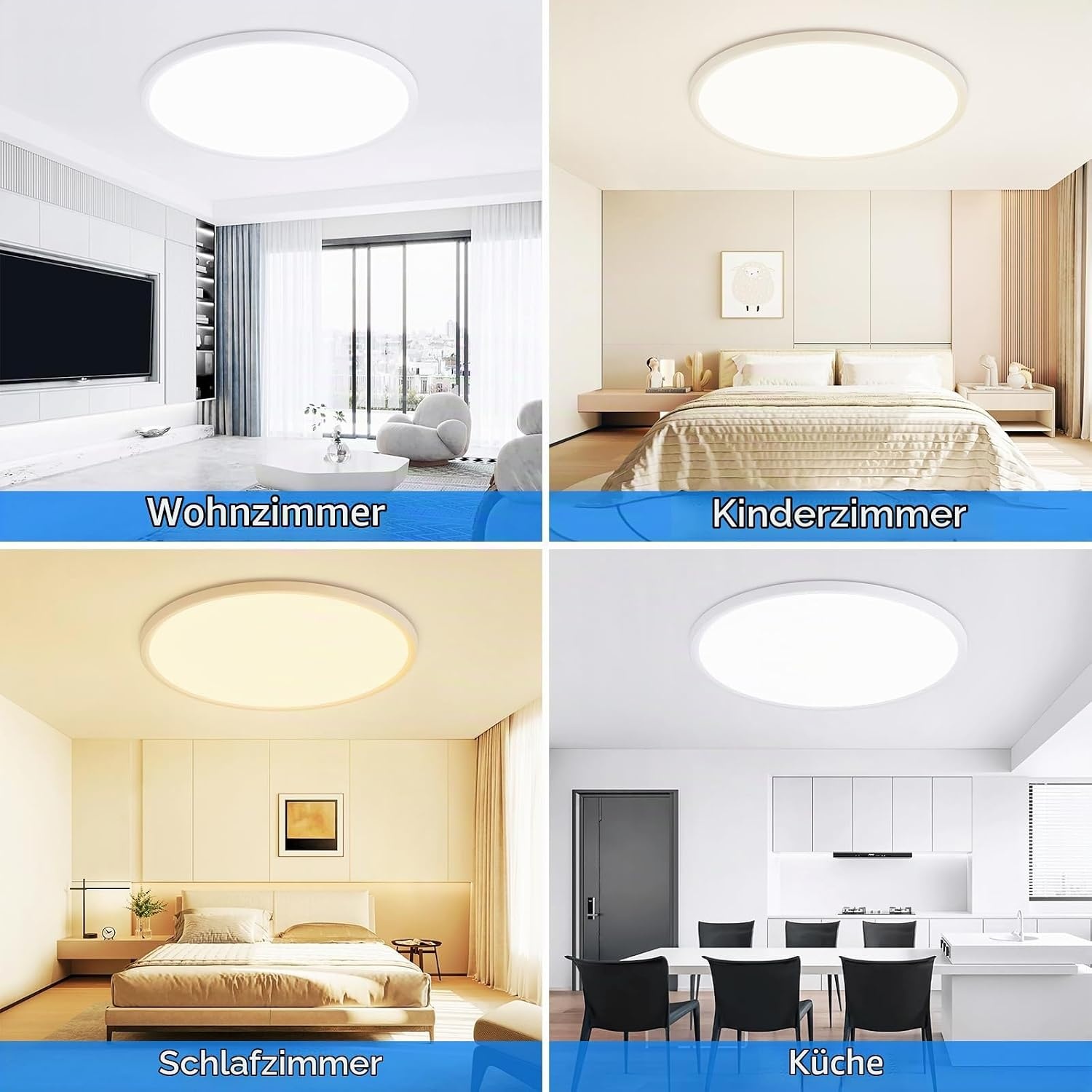 MOONSEA LED Plafondlamp - 52W - Ø59 cm - Wit - 3 Kleurtemperaturen