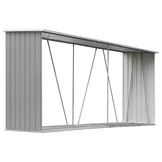 Haardhoutschuur Grijs 330x84x152 cm Verzinkt Staal - 54% Korting!