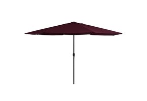 Bordeauxrode Parasol 390cm met Metalen Paal - 34% Korting