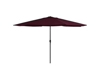 Bordeauxrode Parasol 390cm met Metalen Paal - 34% Korting