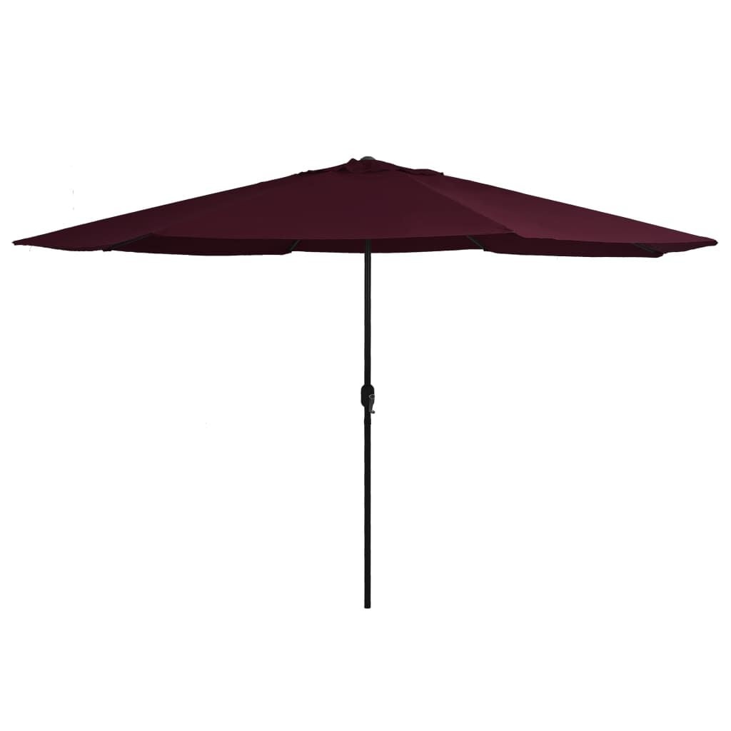 Bordeauxrode Parasol 390cm met Metalen Paal - 34% Korting