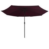 Bordeauxrode Parasol 390cm met Metalen Paal - 34% Korting