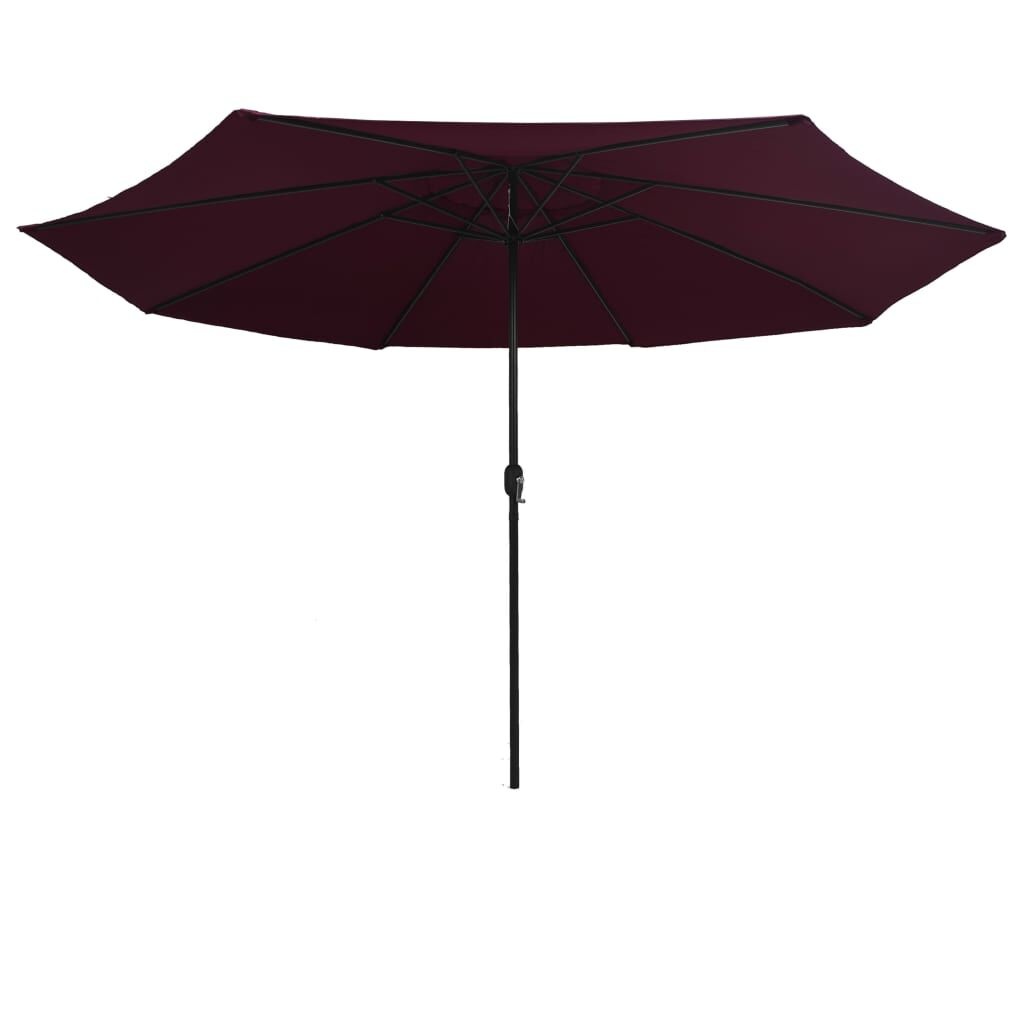 Bordeauxrode Parasol 390cm met Metalen Paal - 34% Korting