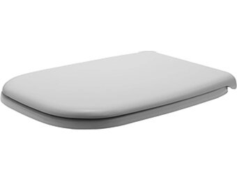 Duravit WC-bril D-Code Compact wit met scharnieren van roestvrij staal zonder SoftClose, wit