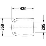 Duravit WC-bril D-Code Compact wit met scharnieren van roestvrij staal zonder SoftClose, wit