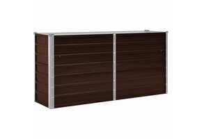 Verhoogde Plantenbak 160x40x77 cm Gegalvaniseerd Staal Bruin - 40% Korting