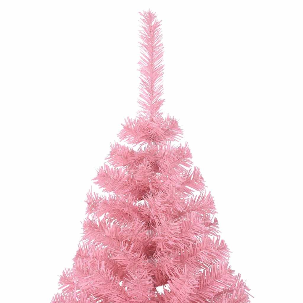 Roze Half Kunstkerstboom 240cm PVC - 58% Korting