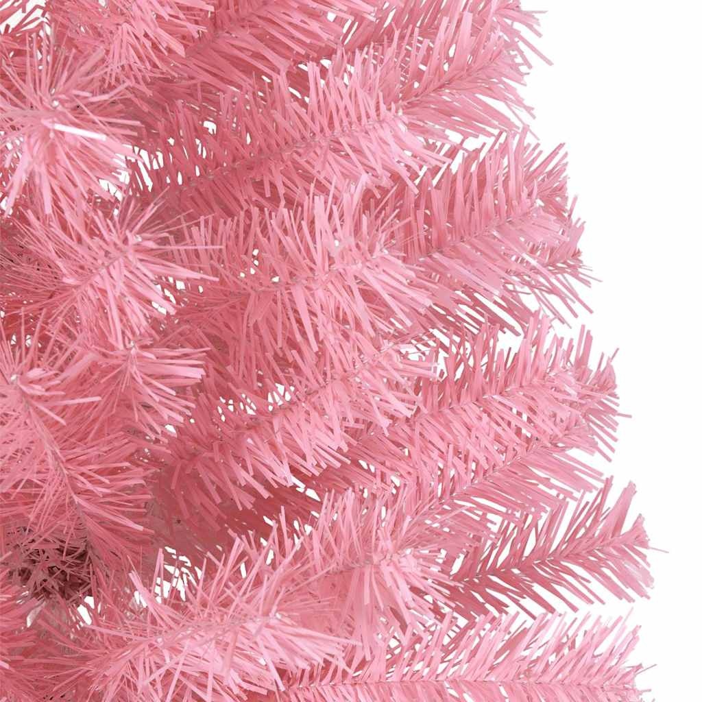 Roze Half Kunstkerstboom 240cm PVC - 58% Korting