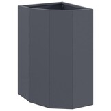 Antraciete Hoek Plantenbak van Staal - 30x30x50 cm (34% Korting!)