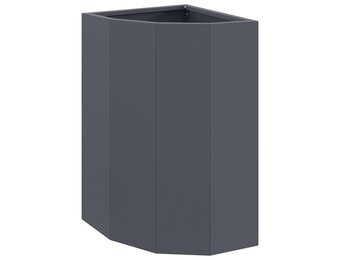 Antraciete Hoek Plantenbak van Staal - 30x30x50 cm (34% Korting!)