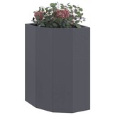 Antraciete Hoek Plantenbak van Staal - 30x30x50 cm (34% Korting!)