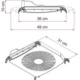 Fiamma Turbo Kit Ventilator 12V - Ivoor - Dakluikventilator